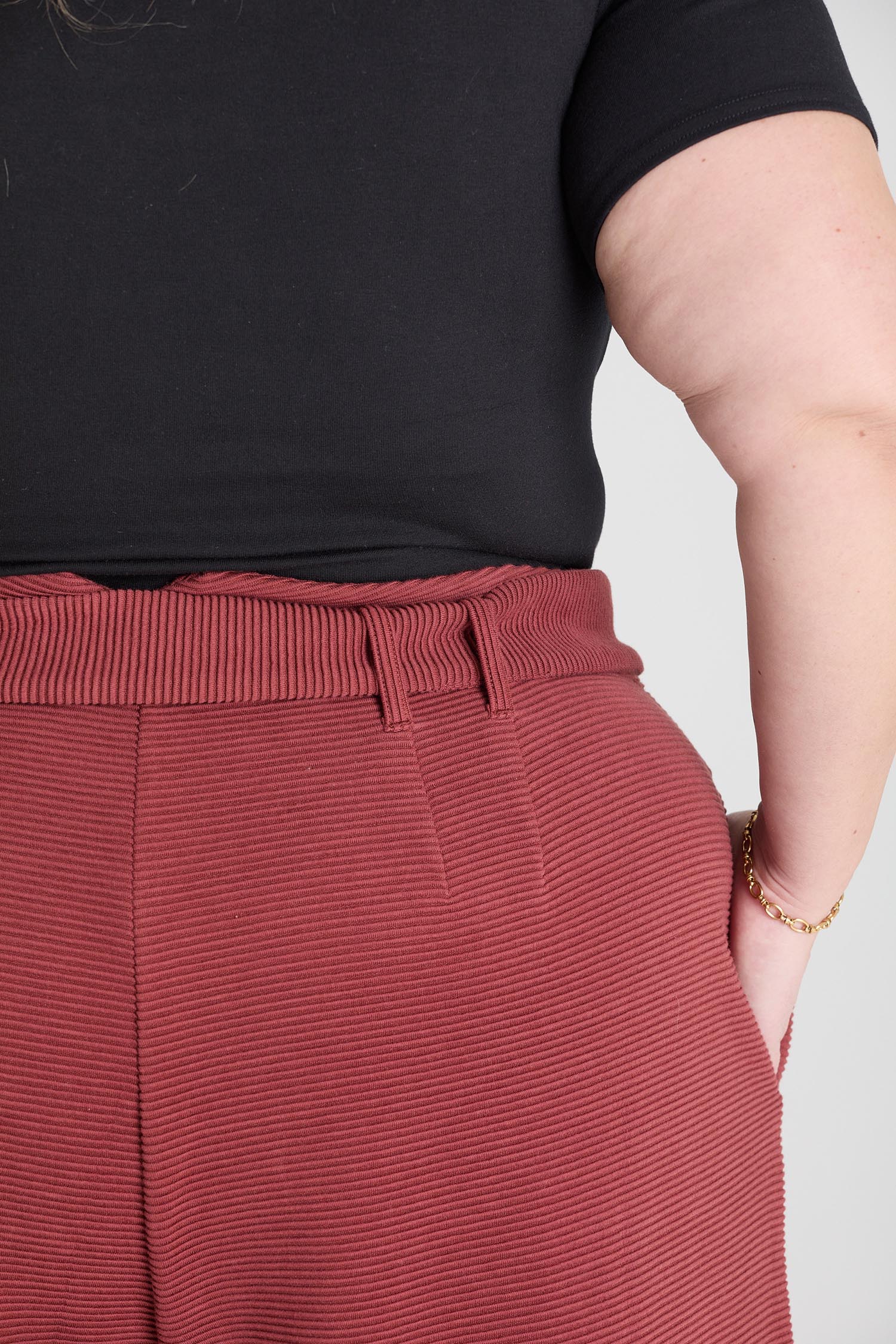 Pantalones a medida de la pierna ancha otomana - canela