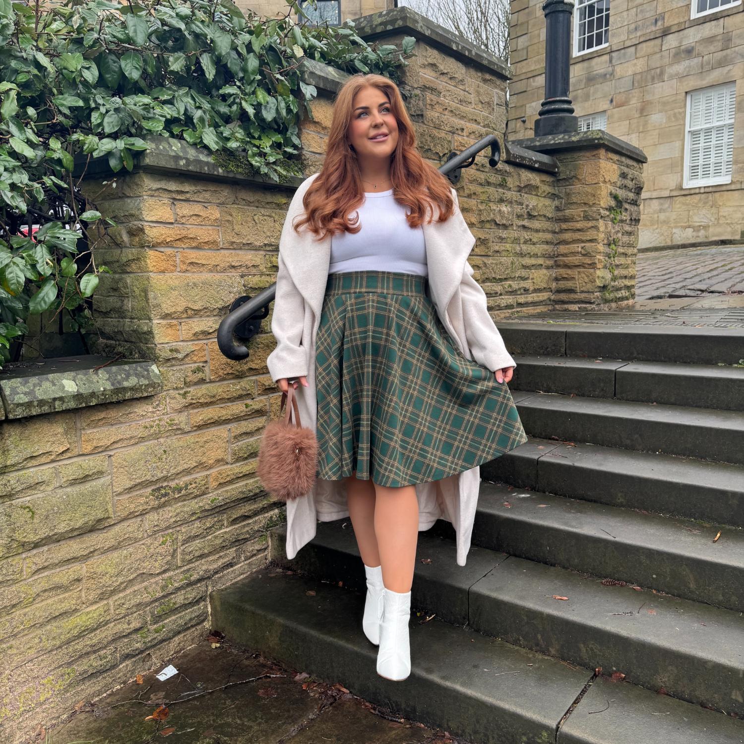 Plaid Flare Skirt - Glenfern