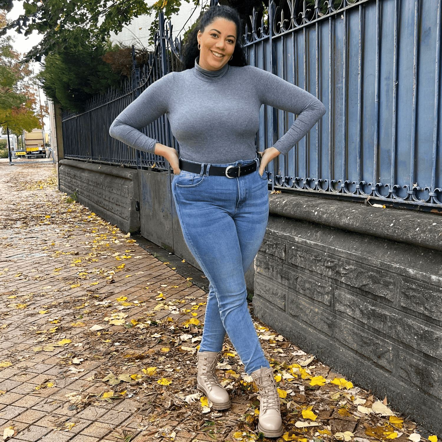 Cinturón de piel vegana - Plateado