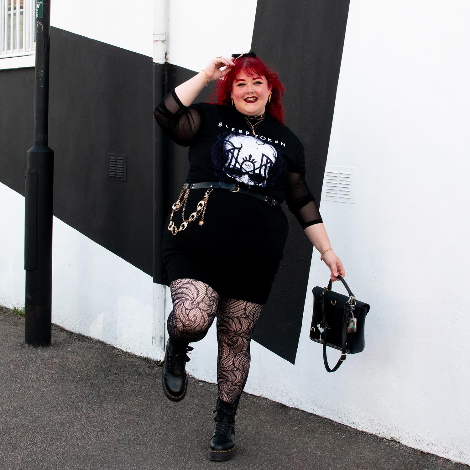 Thighs The Limit Fishnets - Timewarp - Black