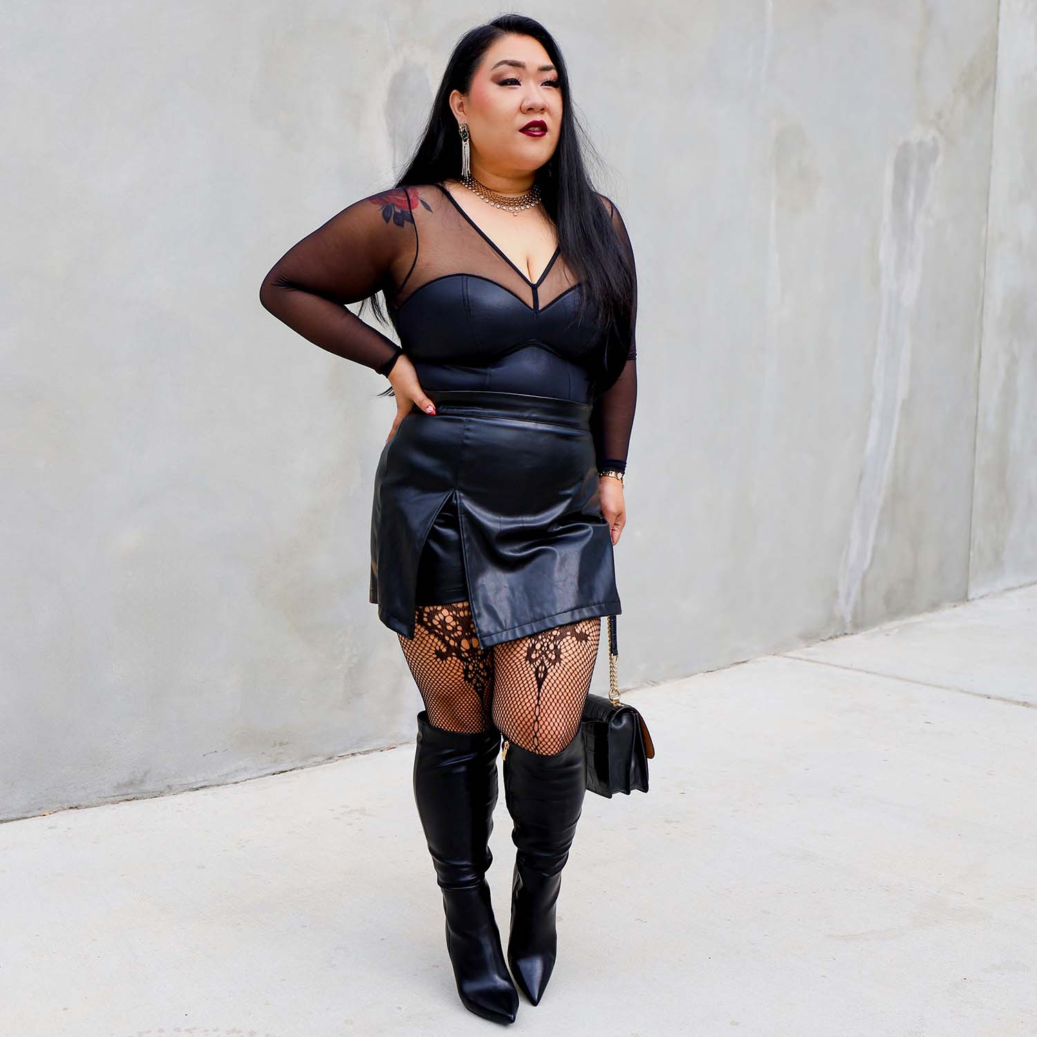 Traje de cuero de sirena