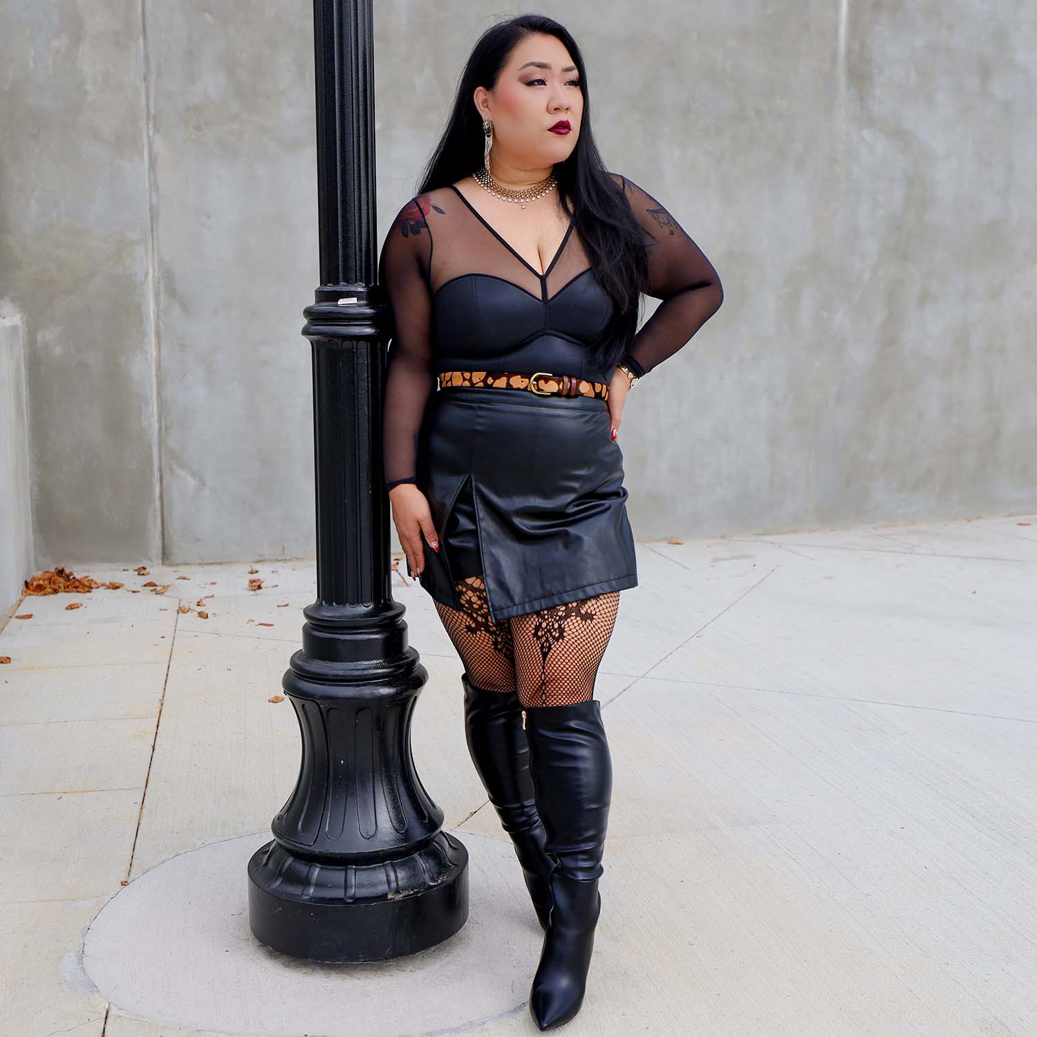 Traje de cuero de sirena