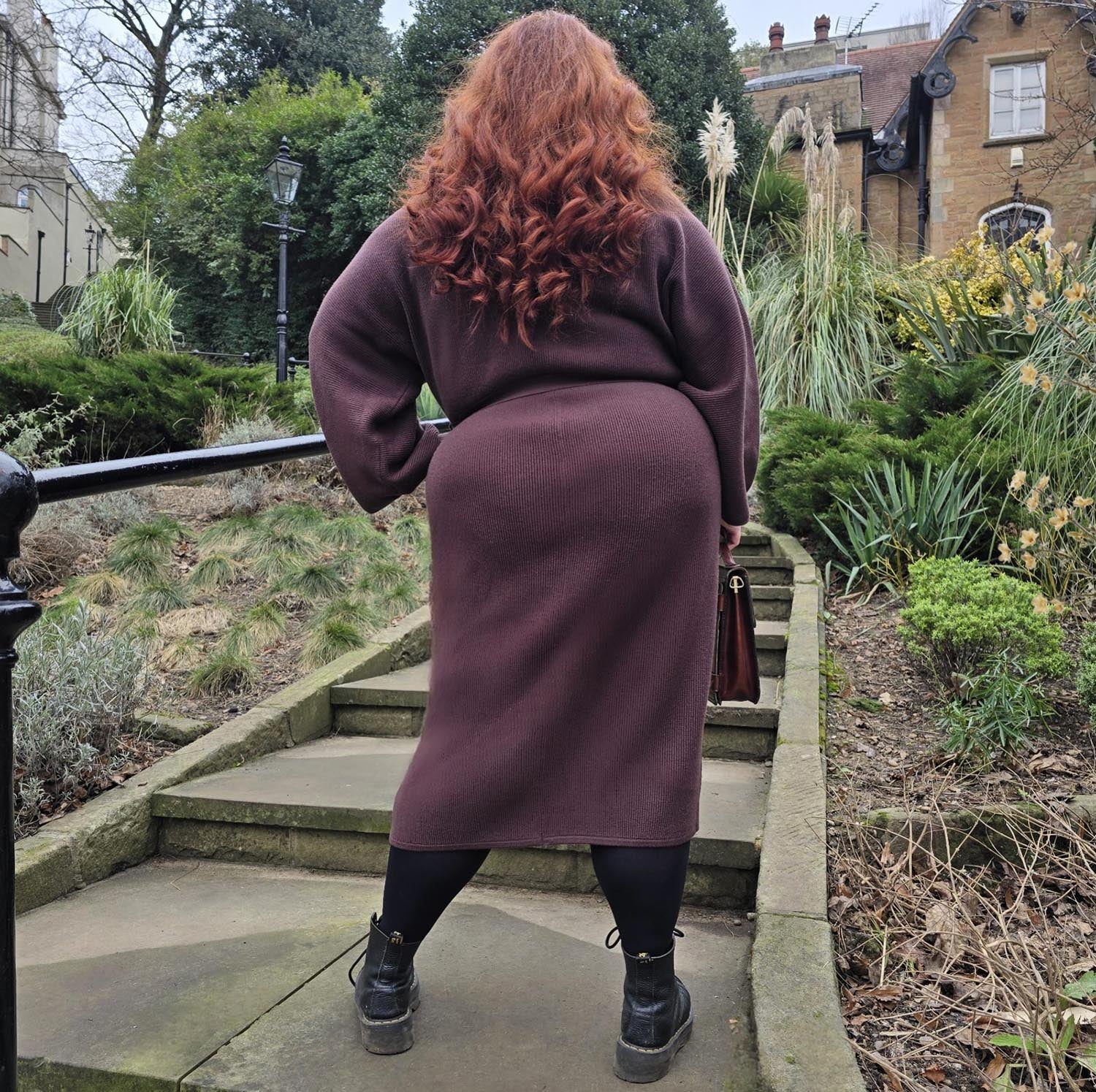 Vestido de capullo de punto Midi - Chocolate caliente