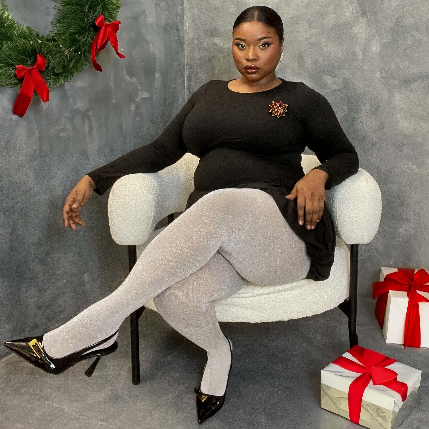 Lux Sparkle medias - Bola de nieve