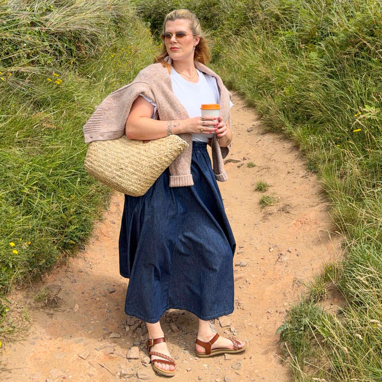Maxi Chambray Skirt - Denim