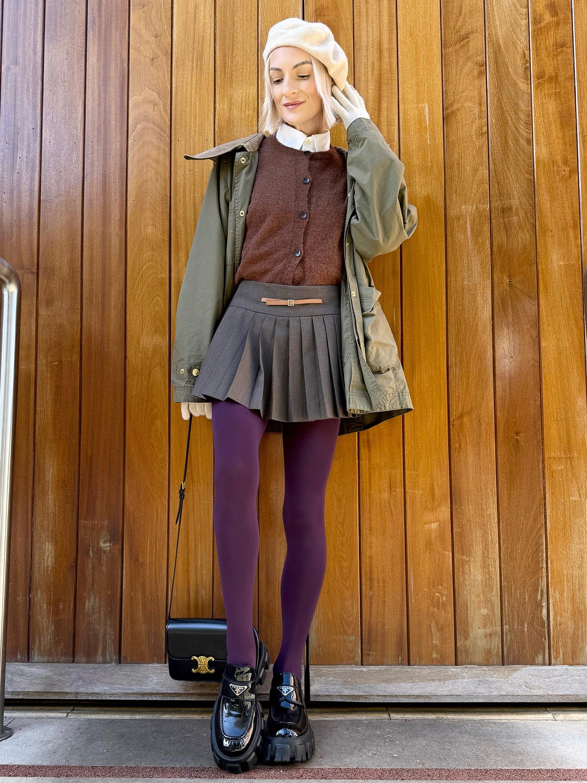 120 Denier Tights - Plum