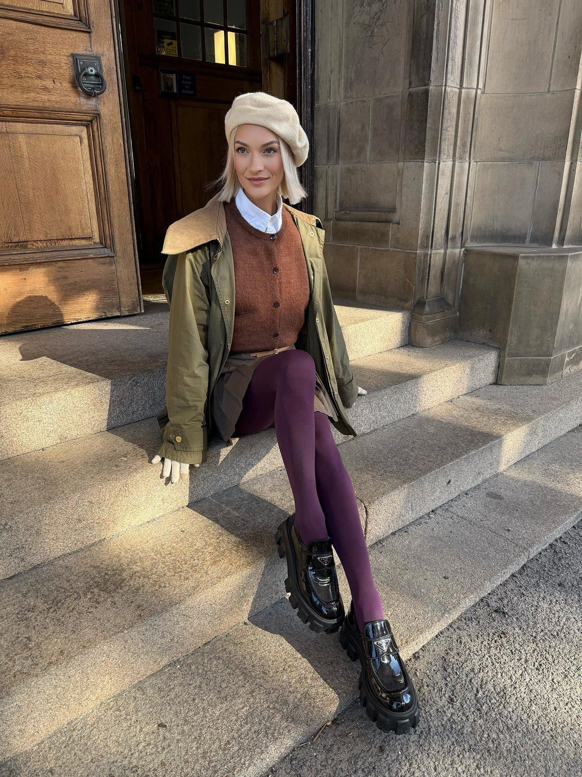 120 Denier Tights - Plum