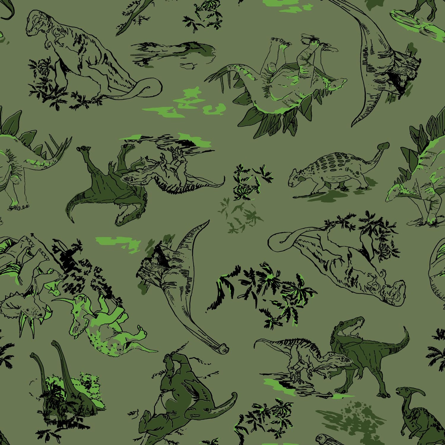 Organic Cotton PJ Boxy Tee - Dino