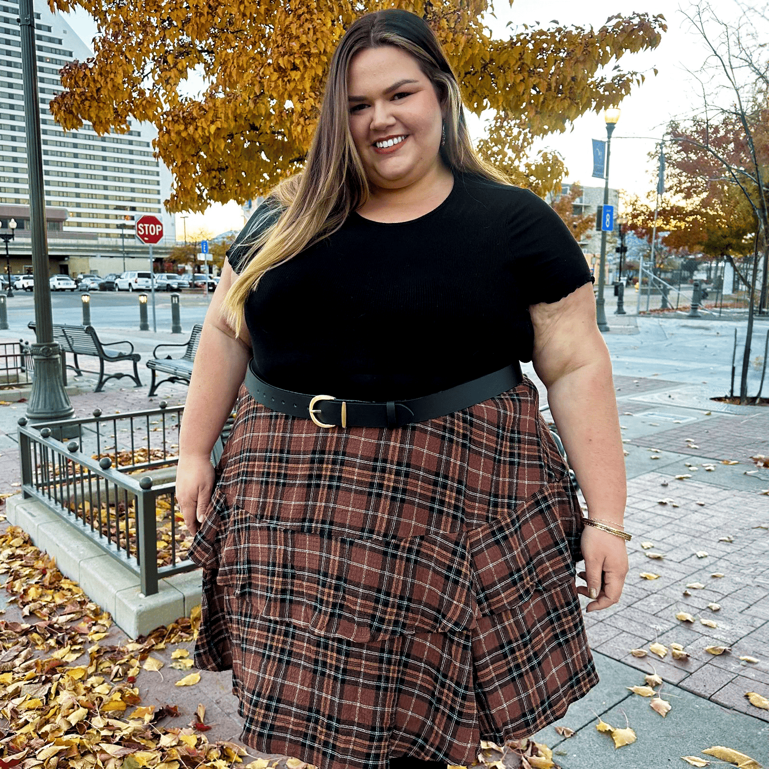 Cinturón de piel vegana - Dorado