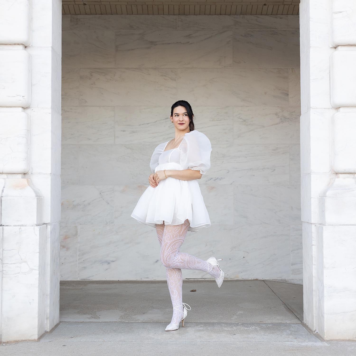 Netas de peces botánicos - blanco