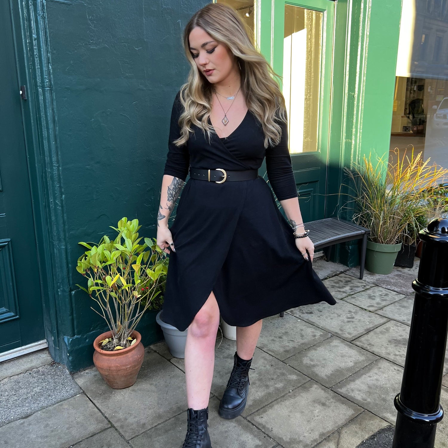 Cinturón de piel vegana - Dorado