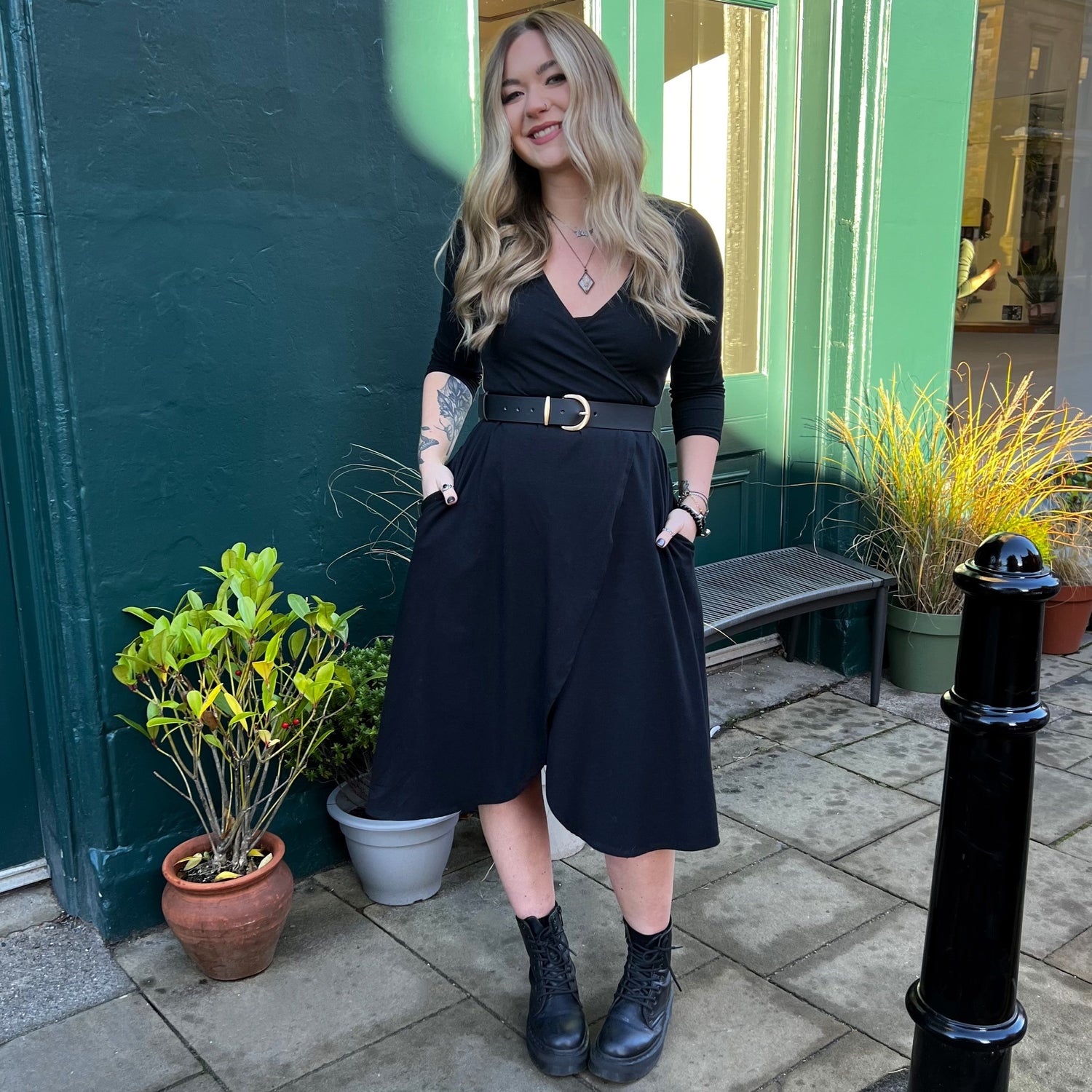 Cinturón de piel vegana - Dorado