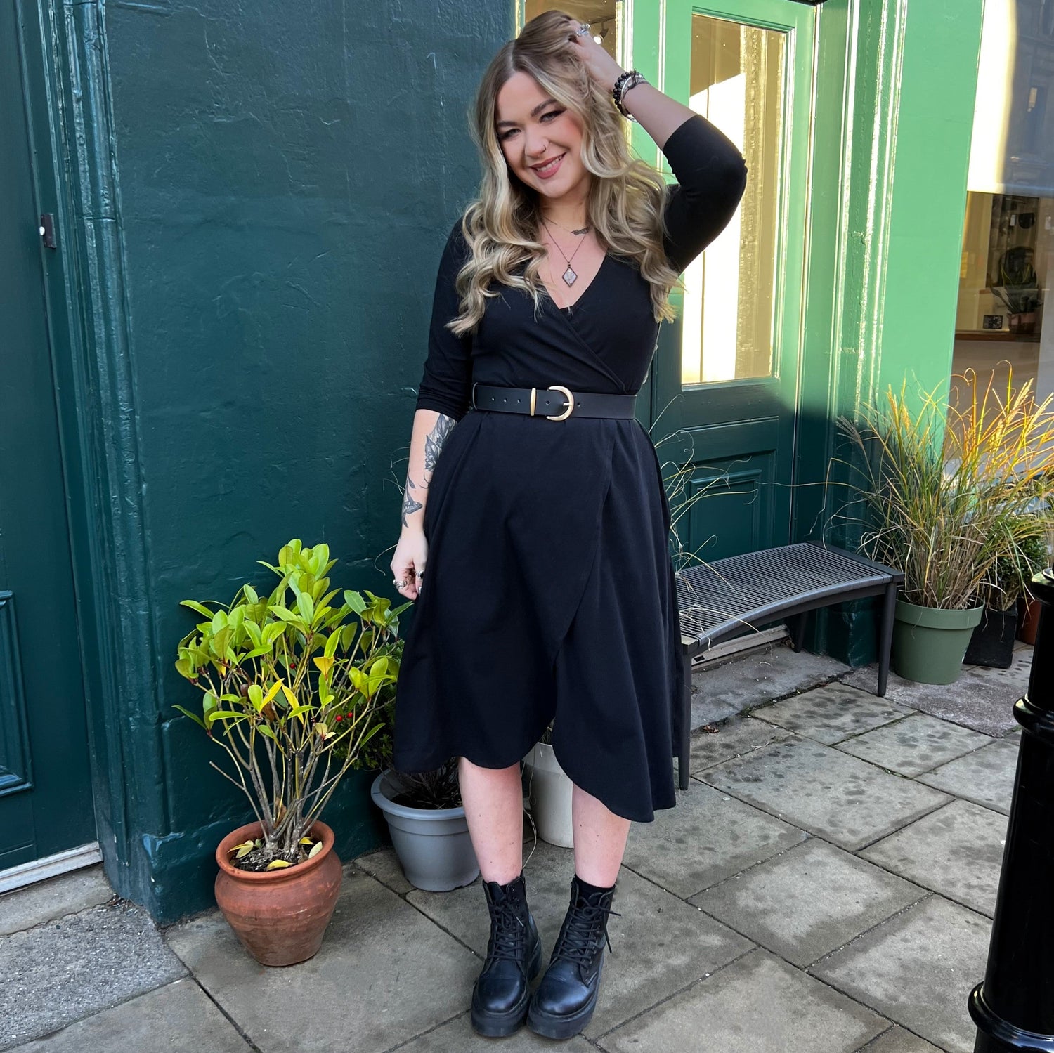 Cinturón de piel vegana - Dorado