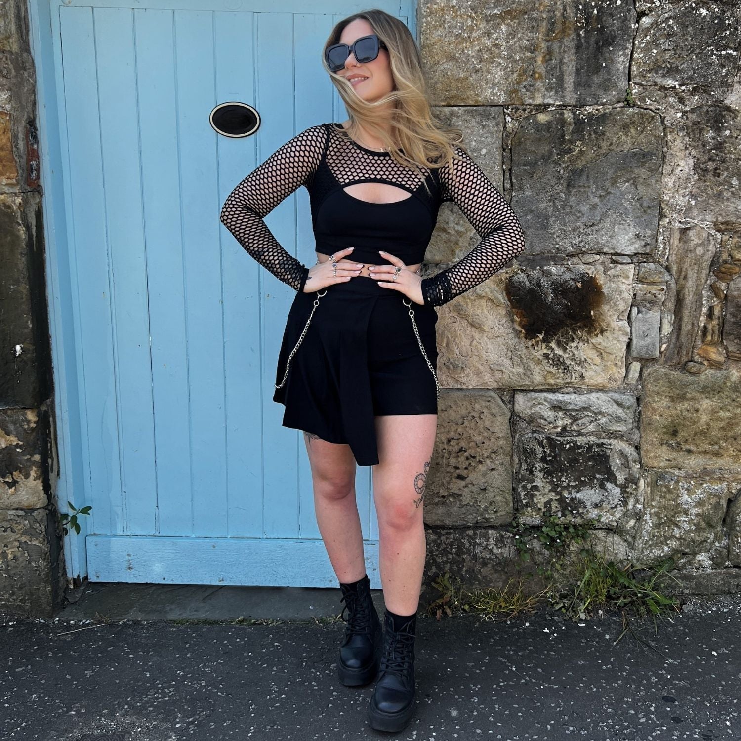 Fishnet Top - Alanis - Negro