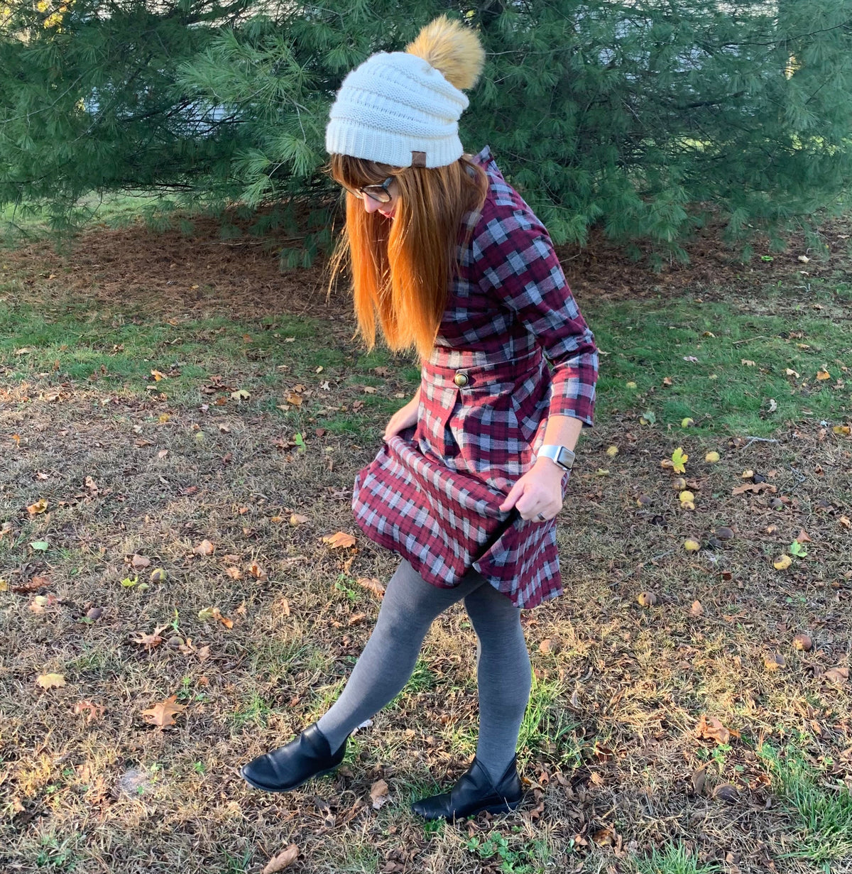 Merino Wool Tights - Silver Lining