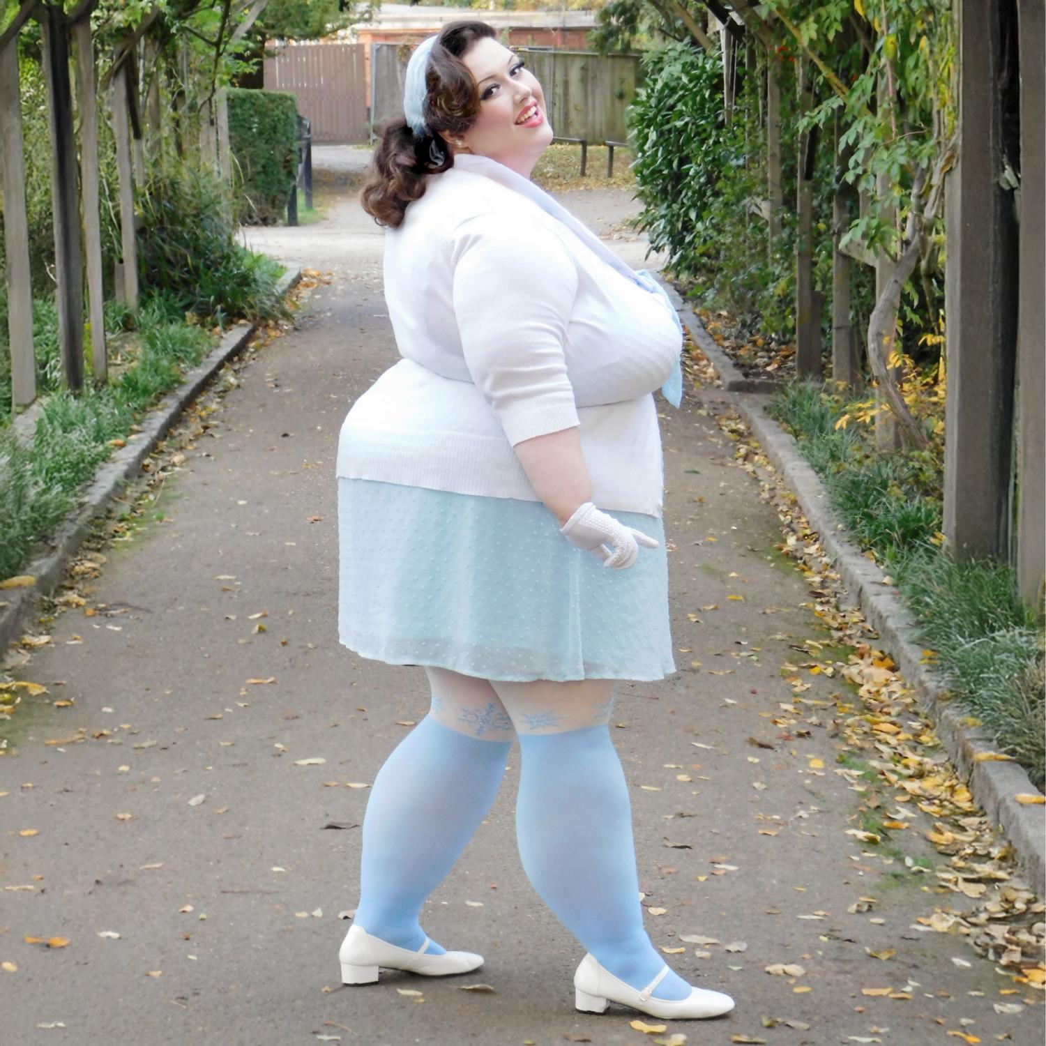 Christmas Tights - Snowflake Garter