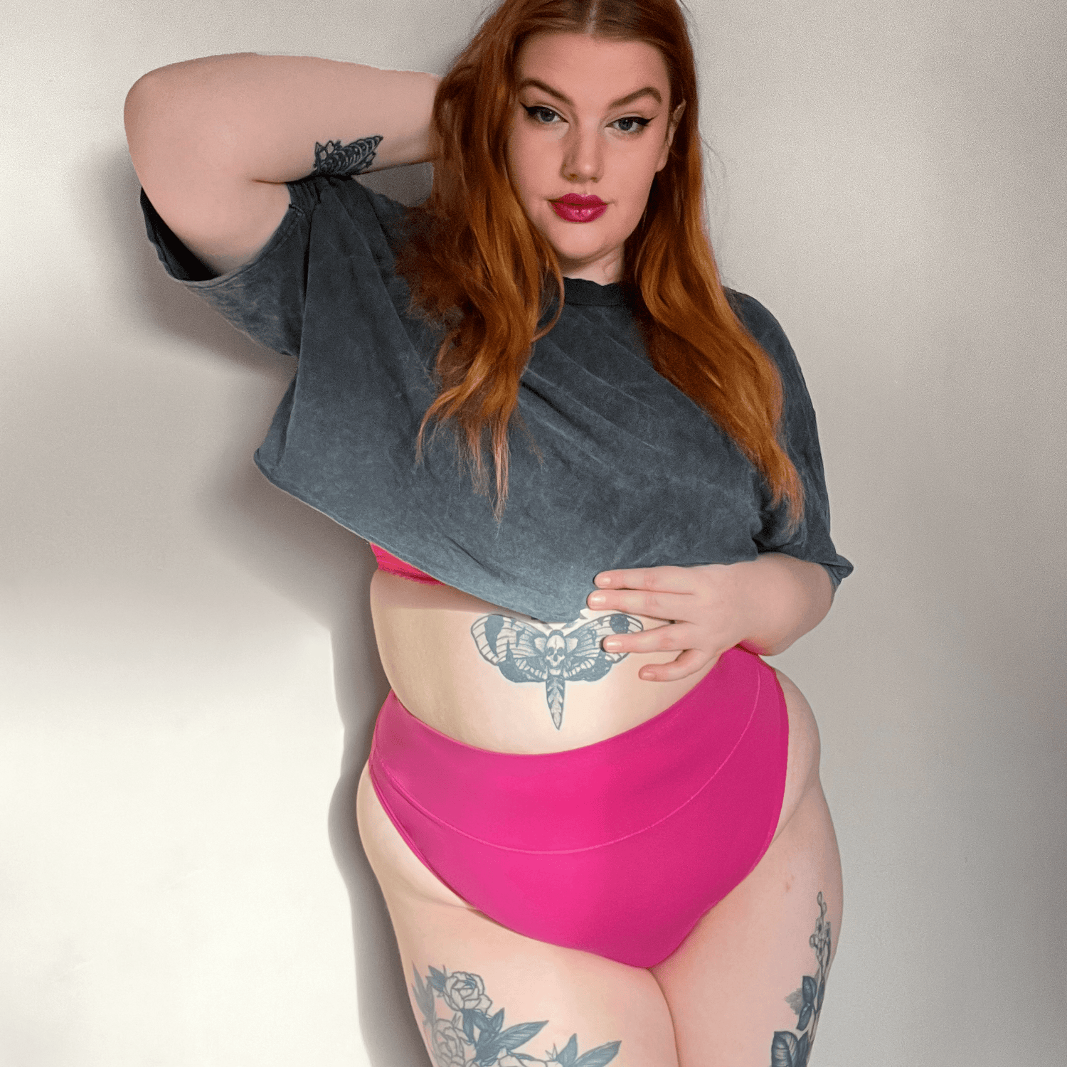 Braguitas de algodón orgánico de pierna alta - Barbara