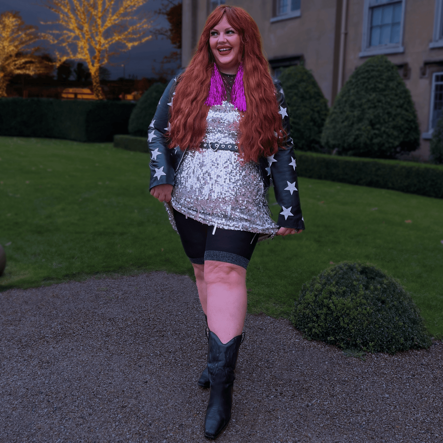 Stay Cool Chub Rub Lurex Shorts - Negro