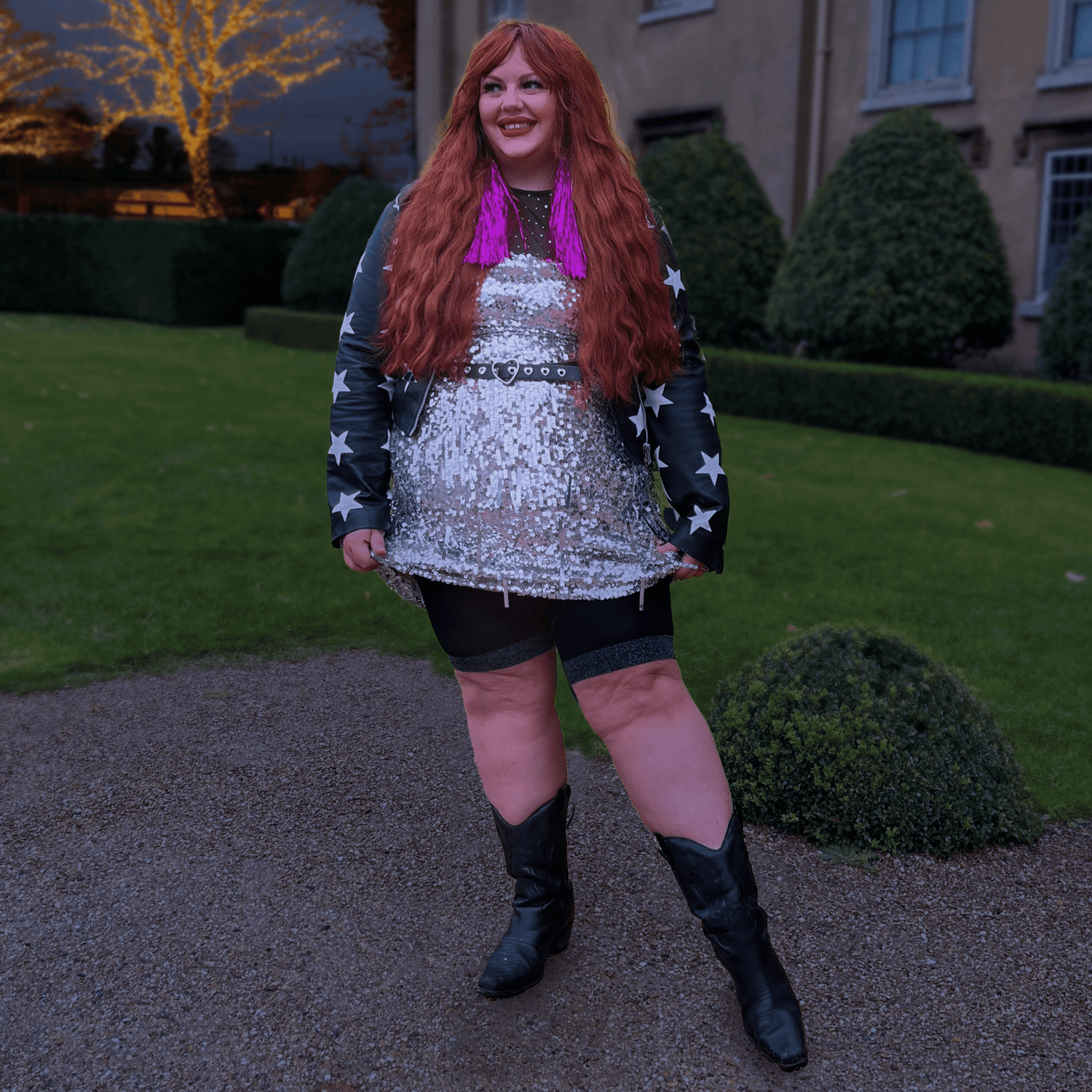 Stay Cool Chub Rub Lurex Shorts - Negro