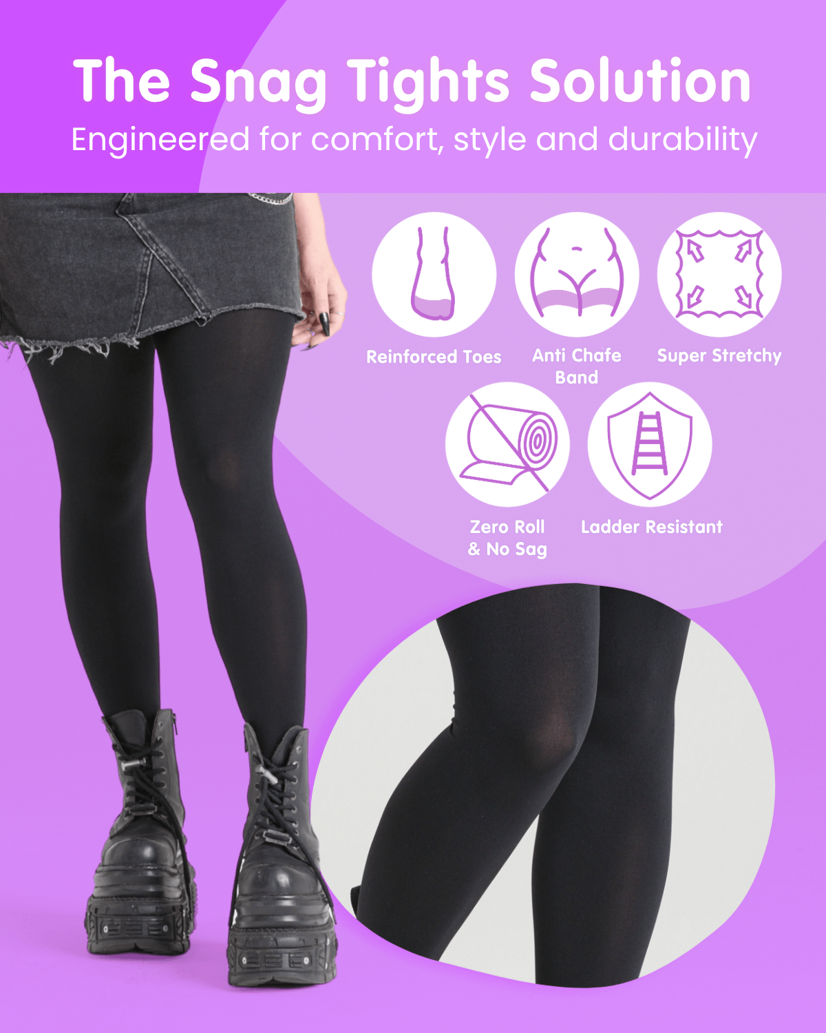 120 Denier Tights - Black
