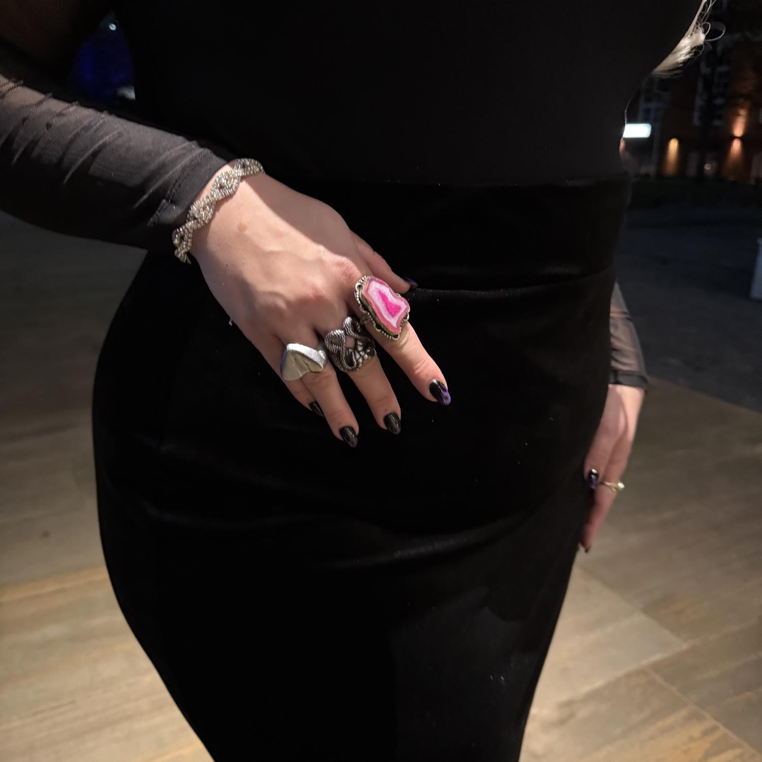 Velvet Mermaid Skirt - Black