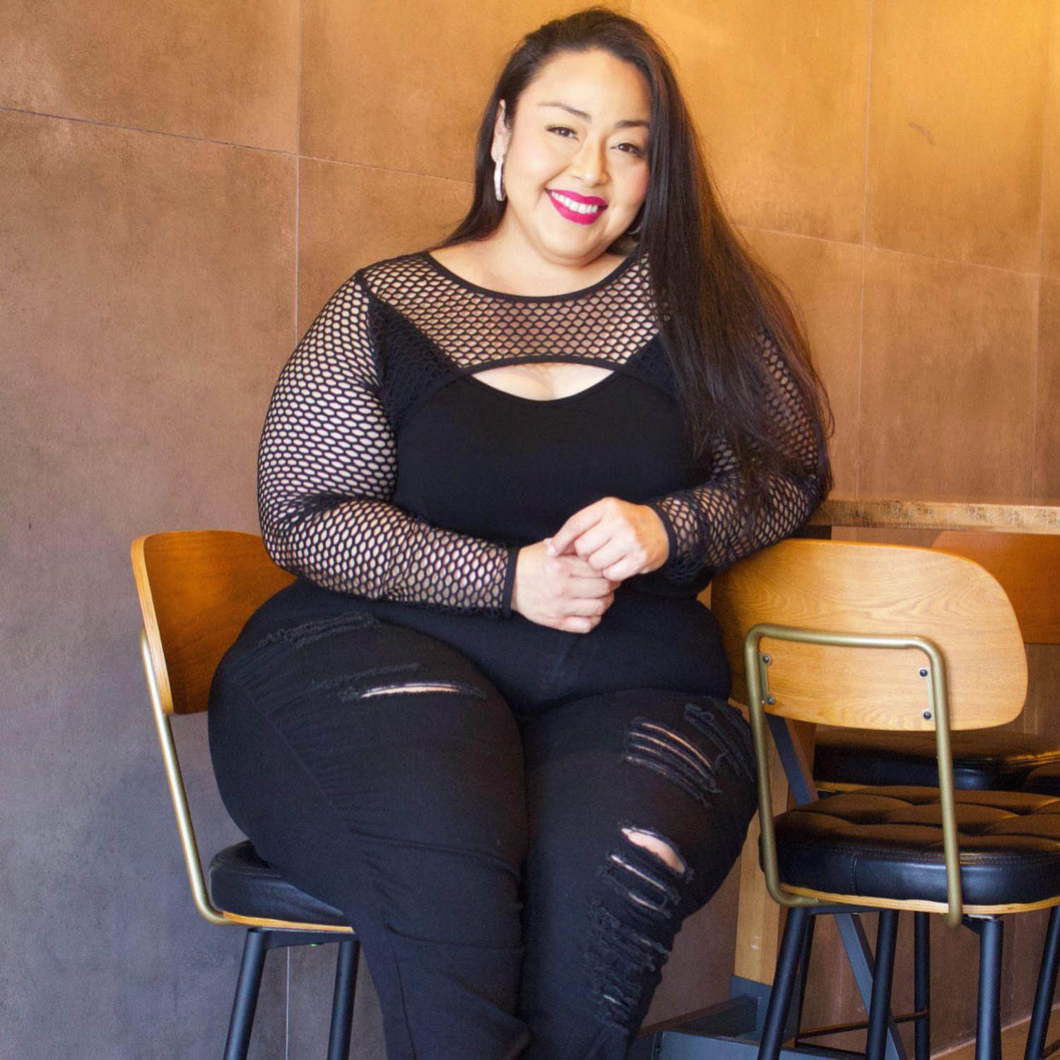 Fishnet Top - Alanis - Negro