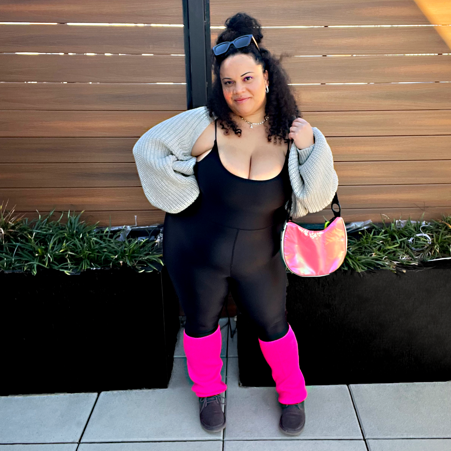 Calentadores de piernas - Rosa neón