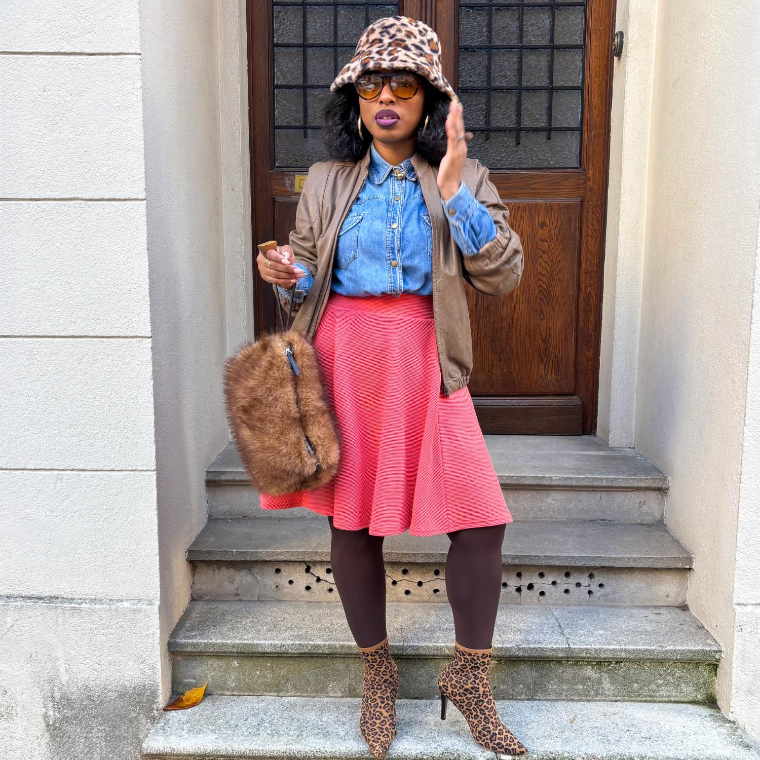 Falda de bengala otomana - Coral con especias