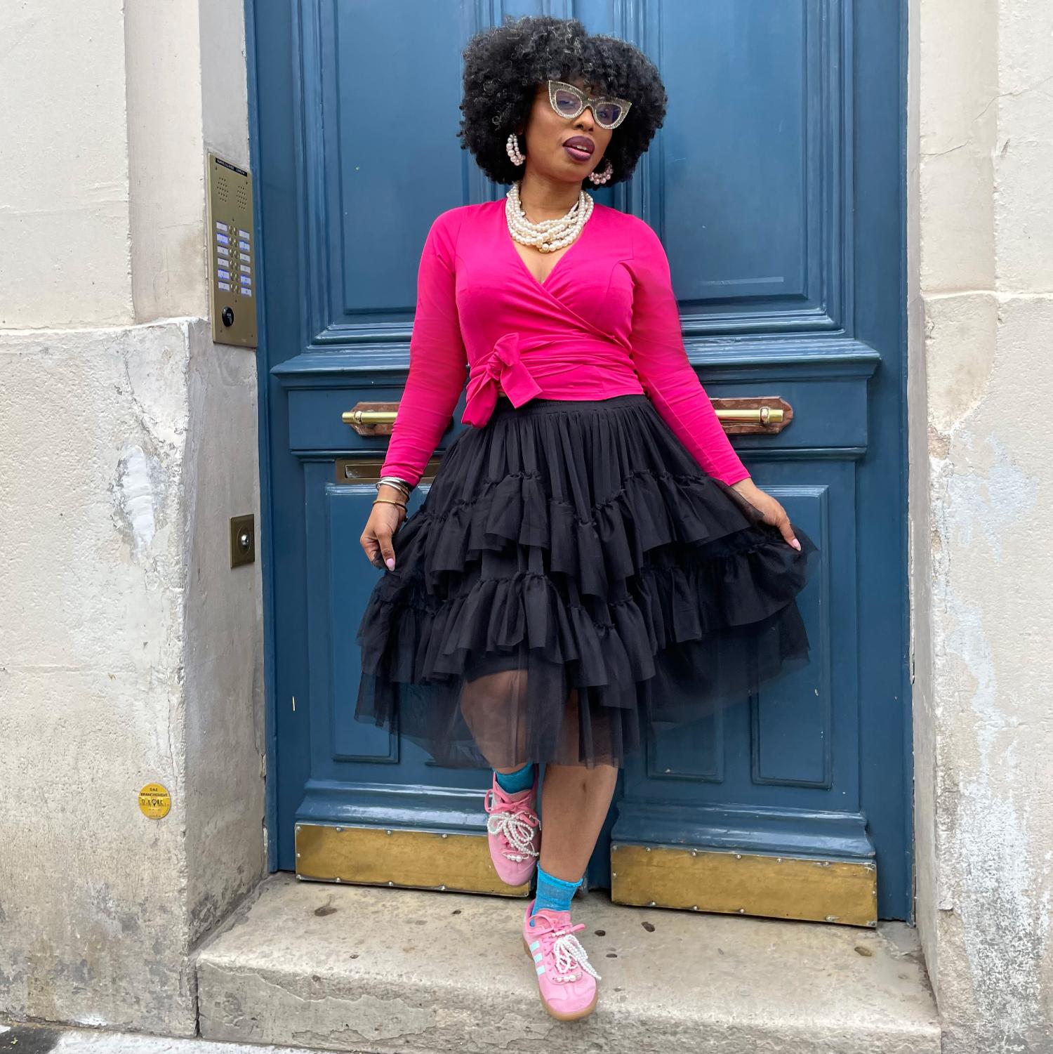 Organic Cotton Wrap Top - Pomegranate