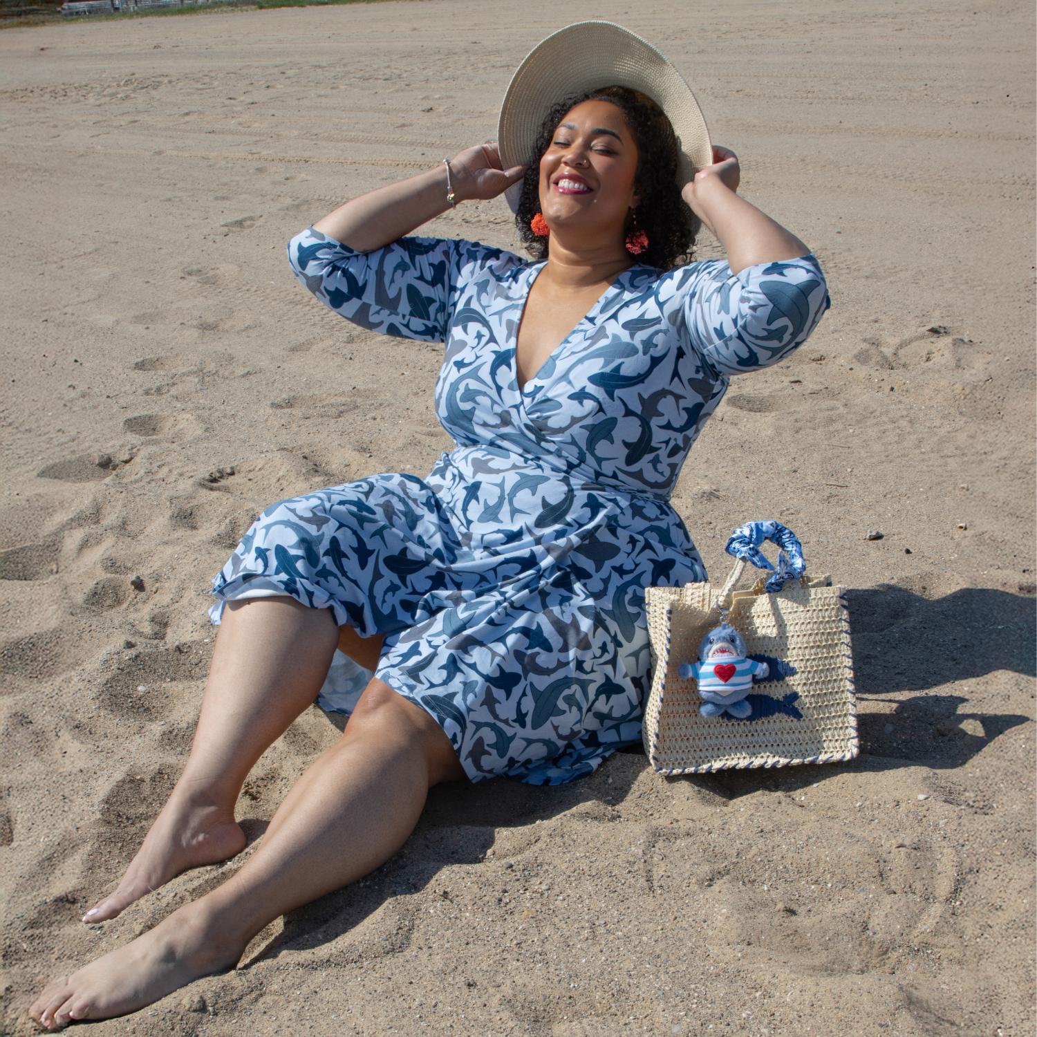 Wrap Dress - Sharks
