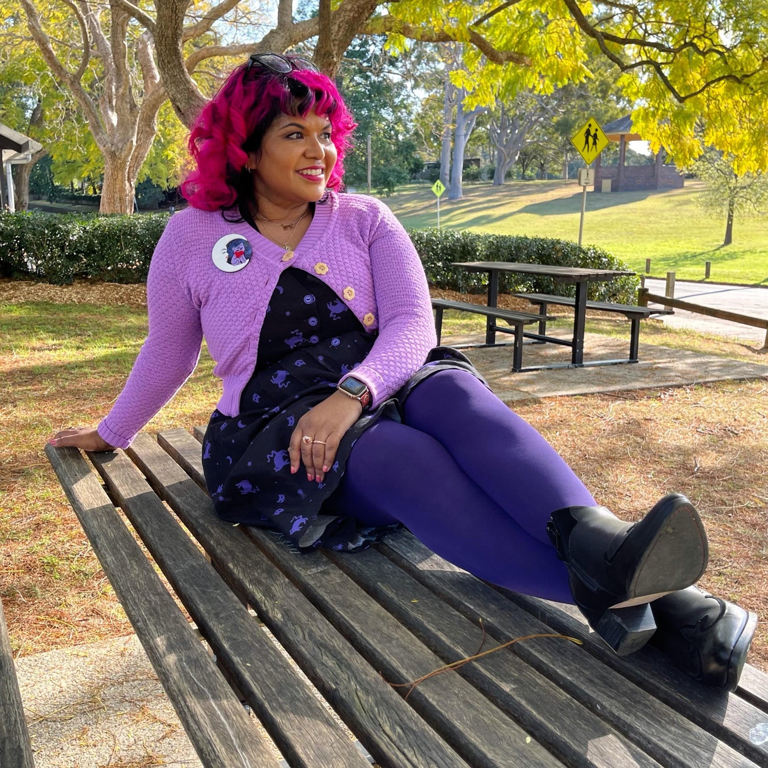 Medias de 80 deniers - Suffragette Purple