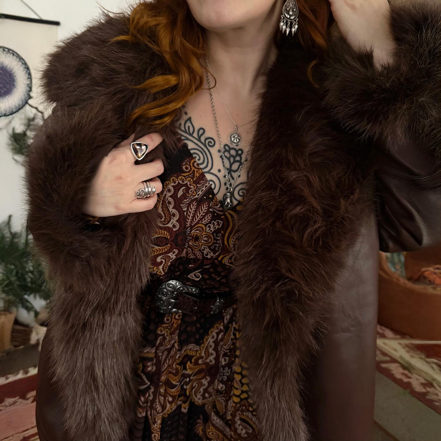 Amelia Aviator Jacket - Brown