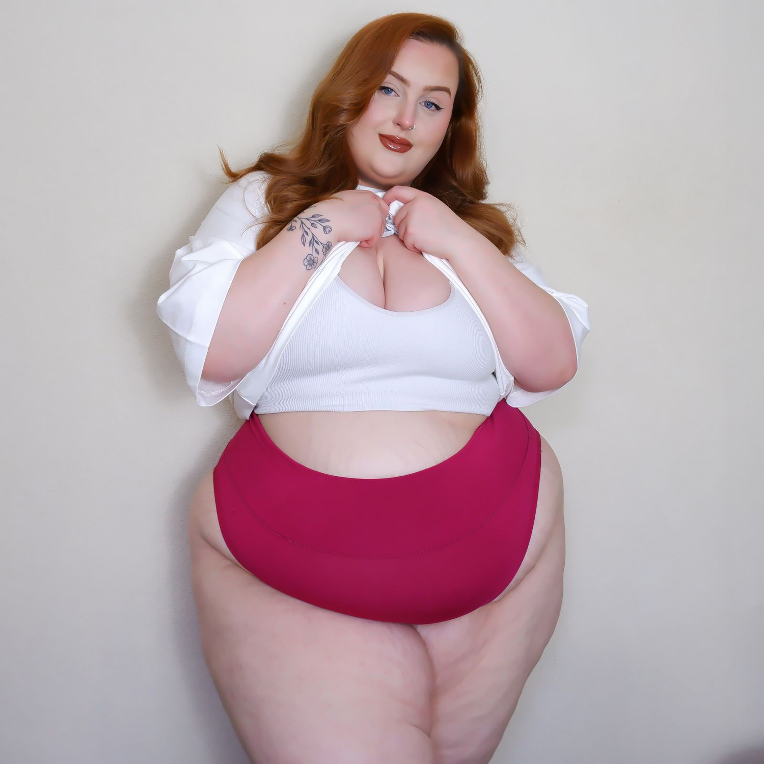 Braguitas de algodón orgánico de pierna alta - Frambuesa