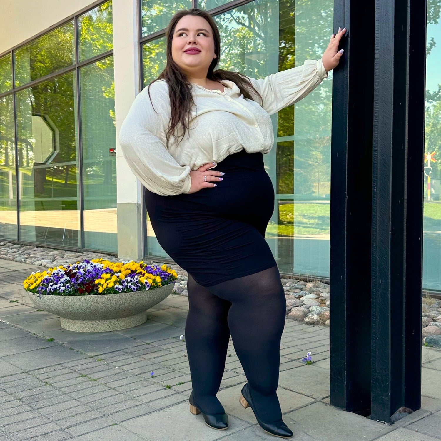 Mallas de compresión ligeras Huggy - Negras