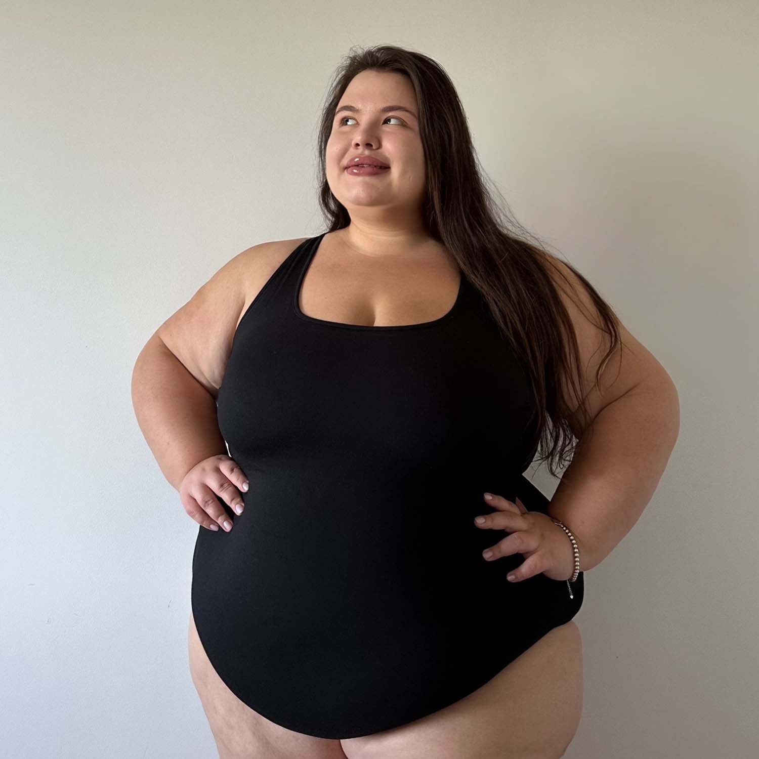 Bodysuit de algodón de tiras