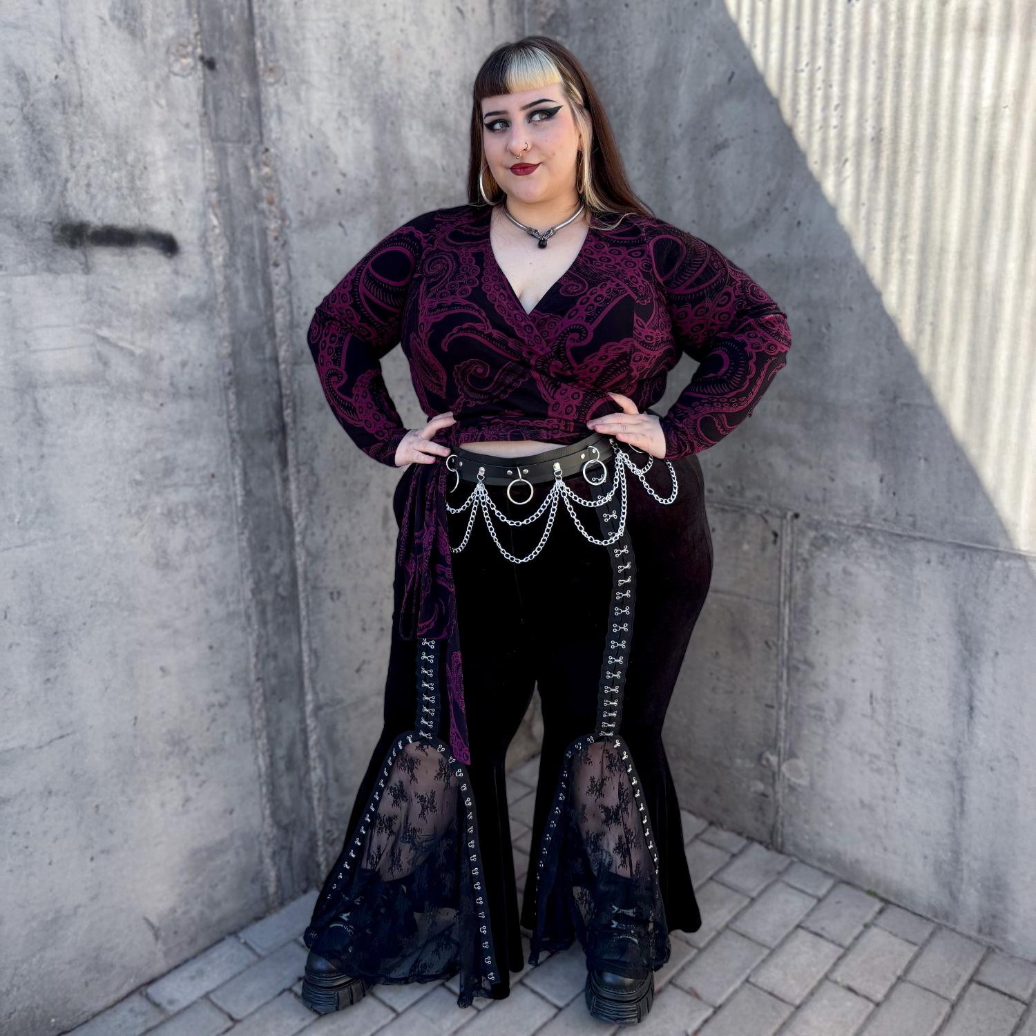 Organic Cotton Wrap Top - Kraken's Embrace