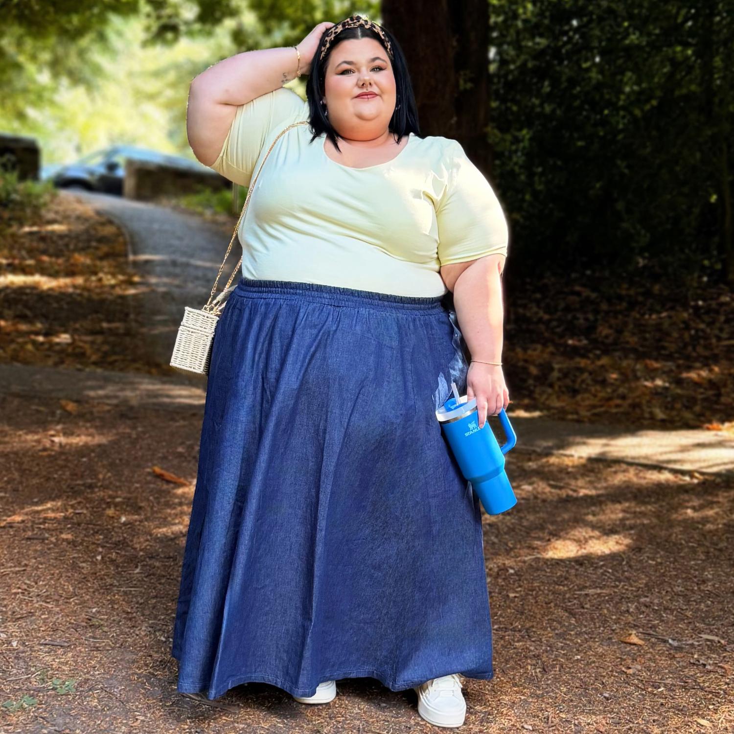 Maxi Chambray Skirt - Denim