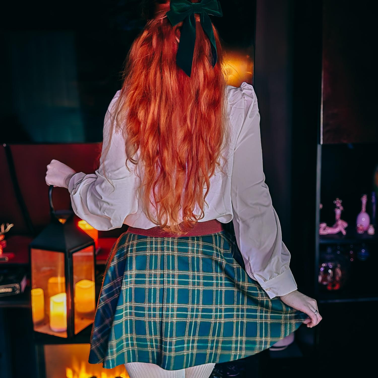 Plaid Mini-Flare Skirt - Glenfern