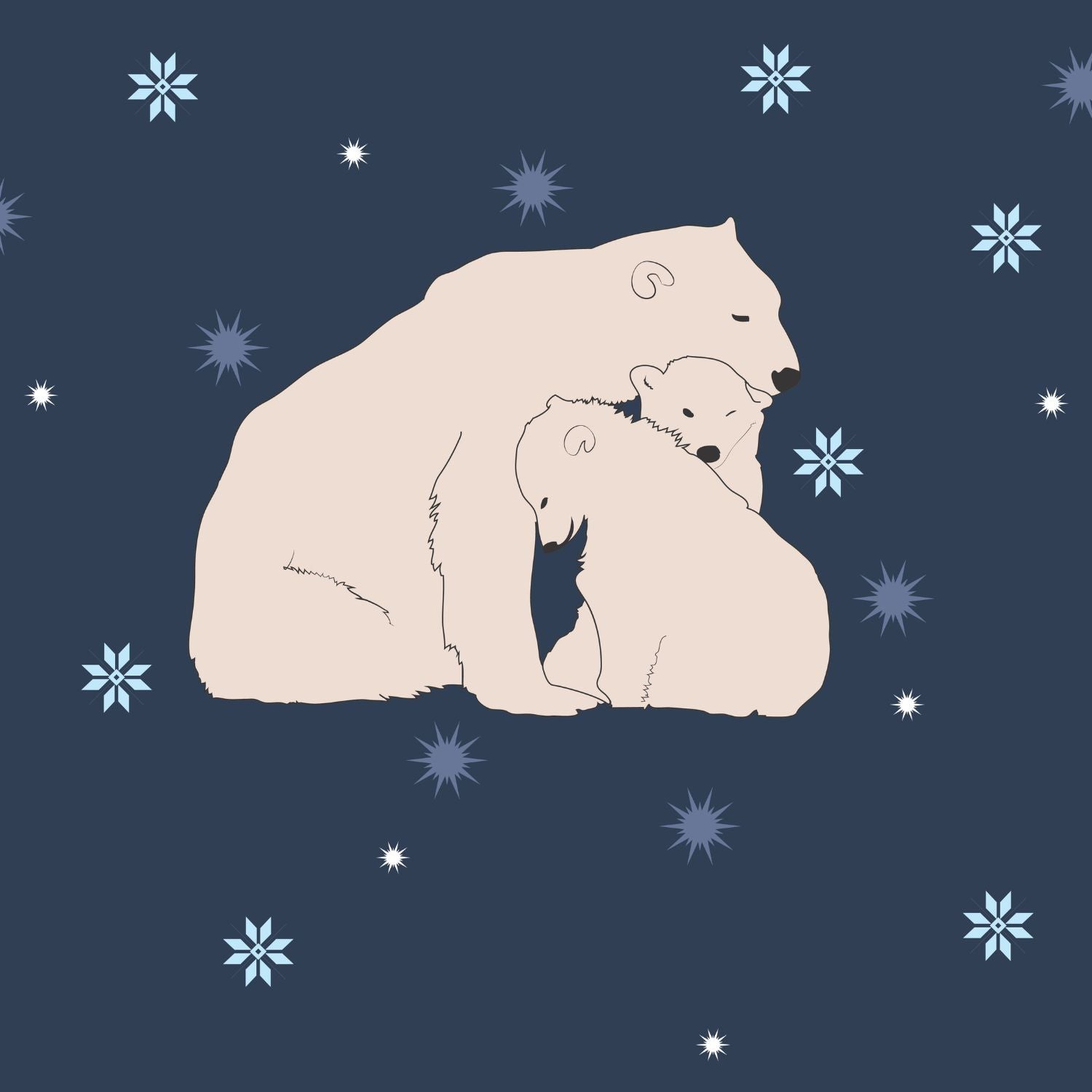 Noche de algodón corto de algodón orgánico - Snuggles Polar