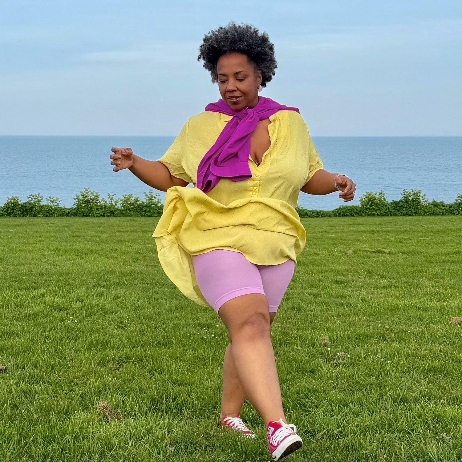 Stay Cool Chub Rub Shorts - Smoky Grape