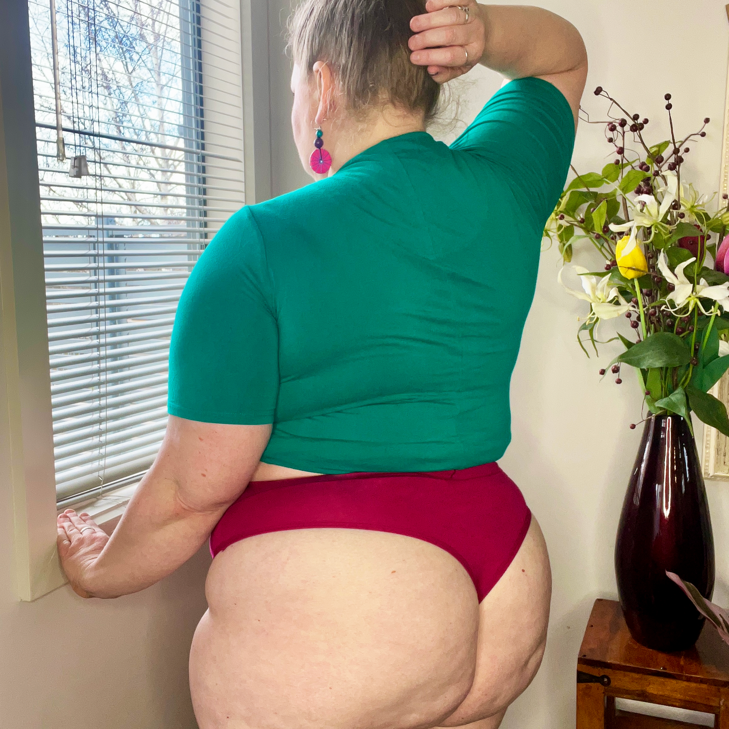 Braguitas altas de algodón orgánico - Pastel de frambuesa