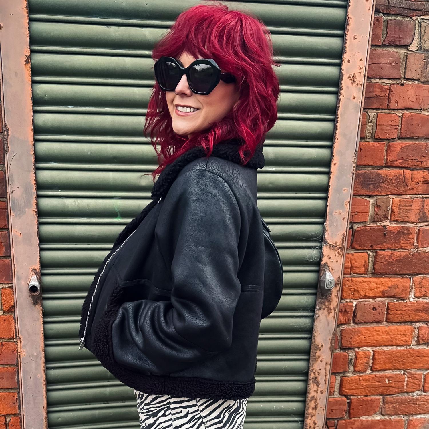 Bessie Aviator Jacket - Black