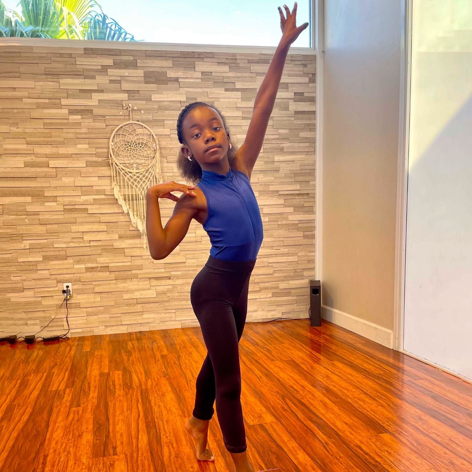 Mallas de baile convertibles para preadolescentes - Negras