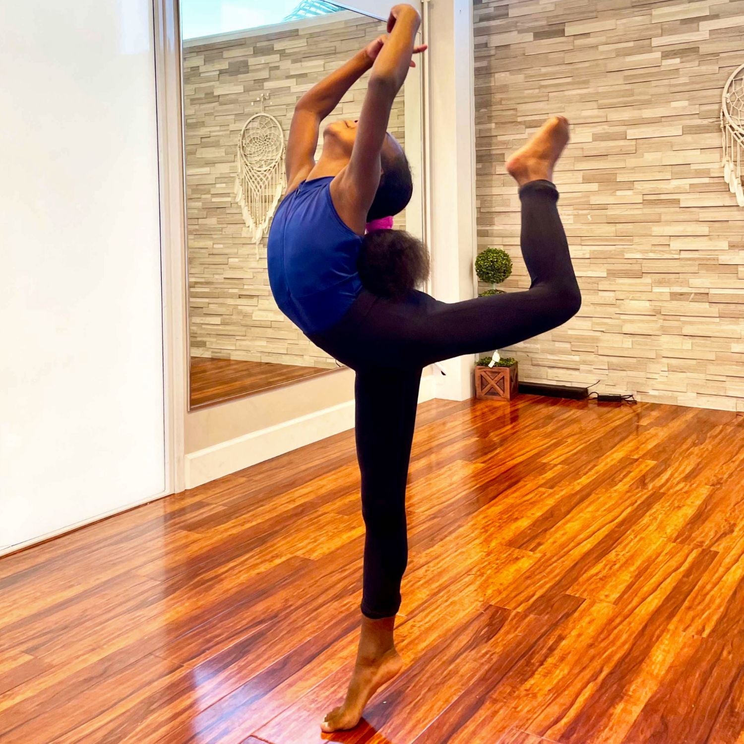 Mallas de baile convertibles para preadolescentes - Negras