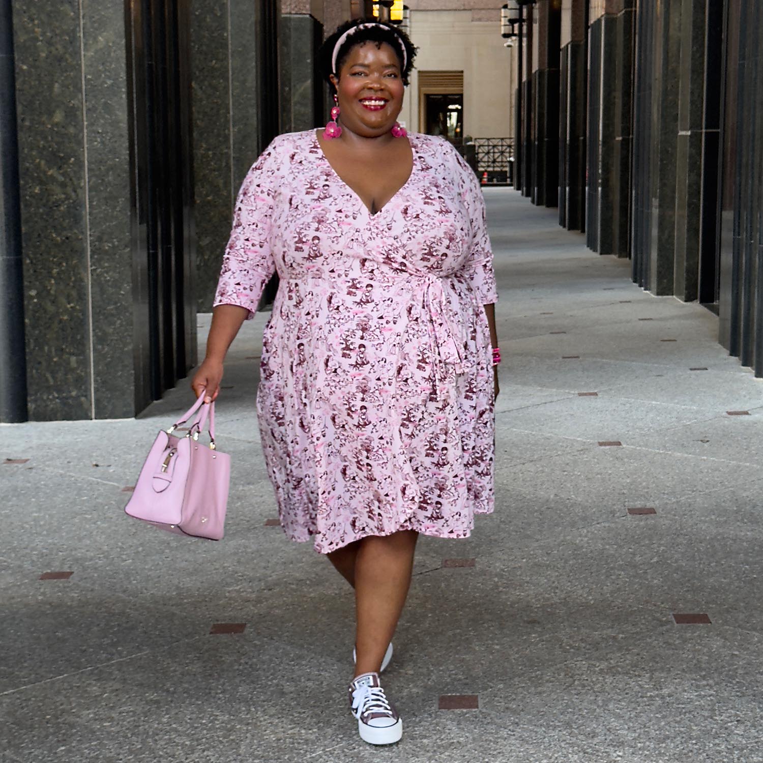 Vestido de envoltura - Passion Au Jardin - L'Amour Rose