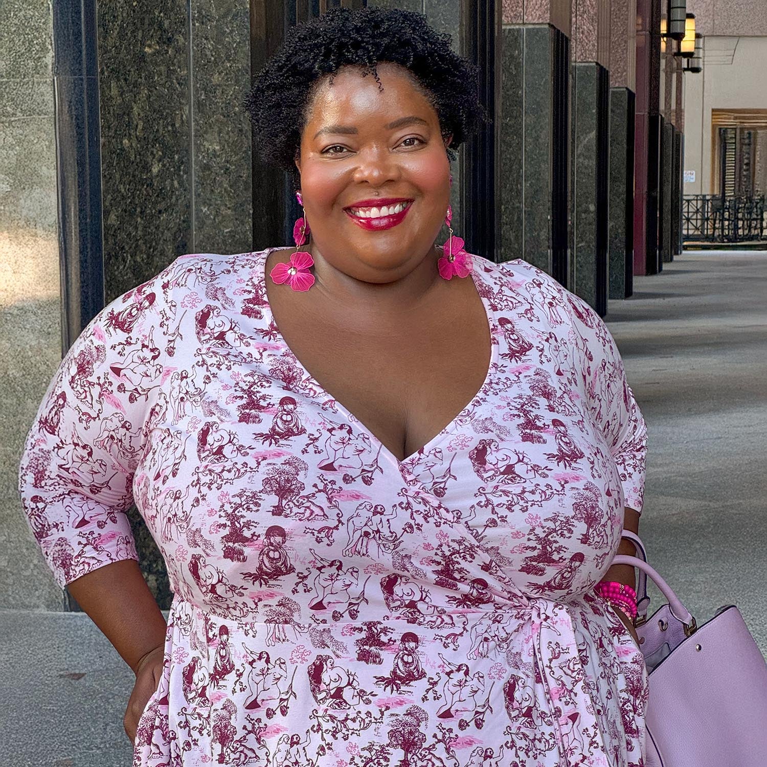 Vestido de envoltura - Passion Au Jardin - L'Amour Rose