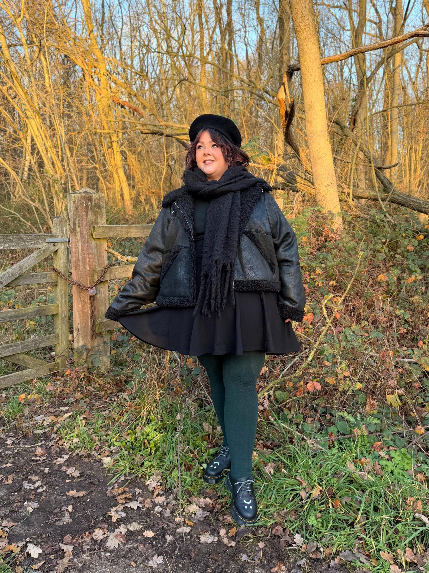 Falda de mini -flare - Negro (V2)