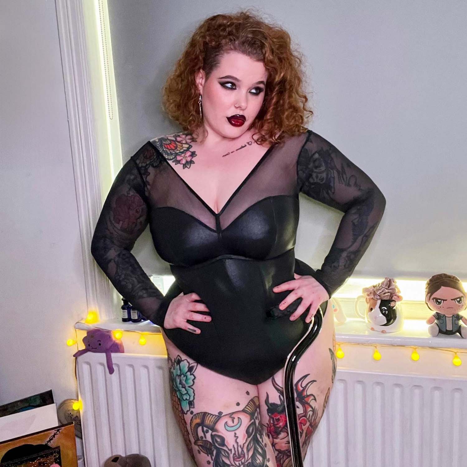 Traje de cuero de sirena