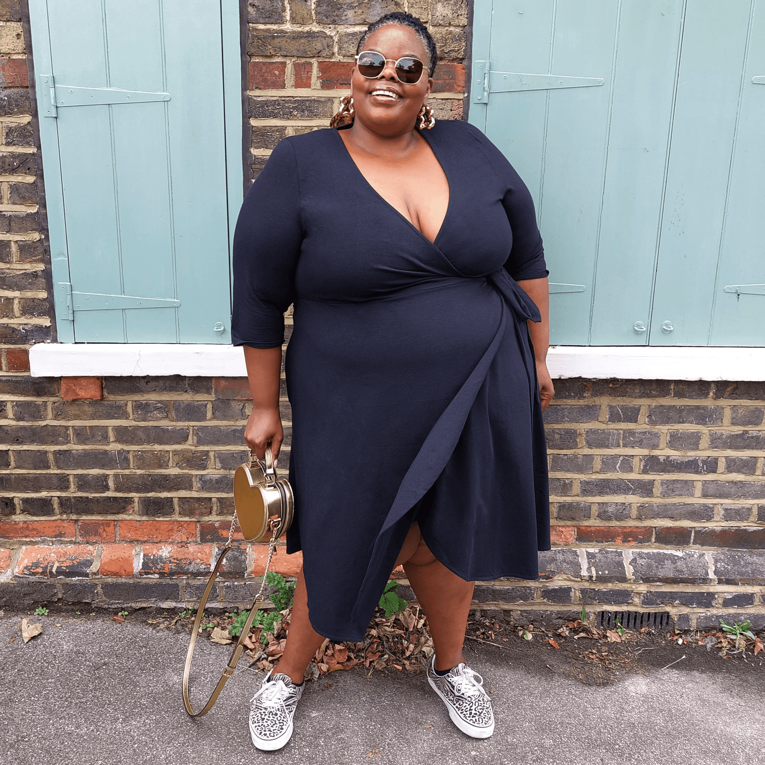 Vestido cruzado - Negro