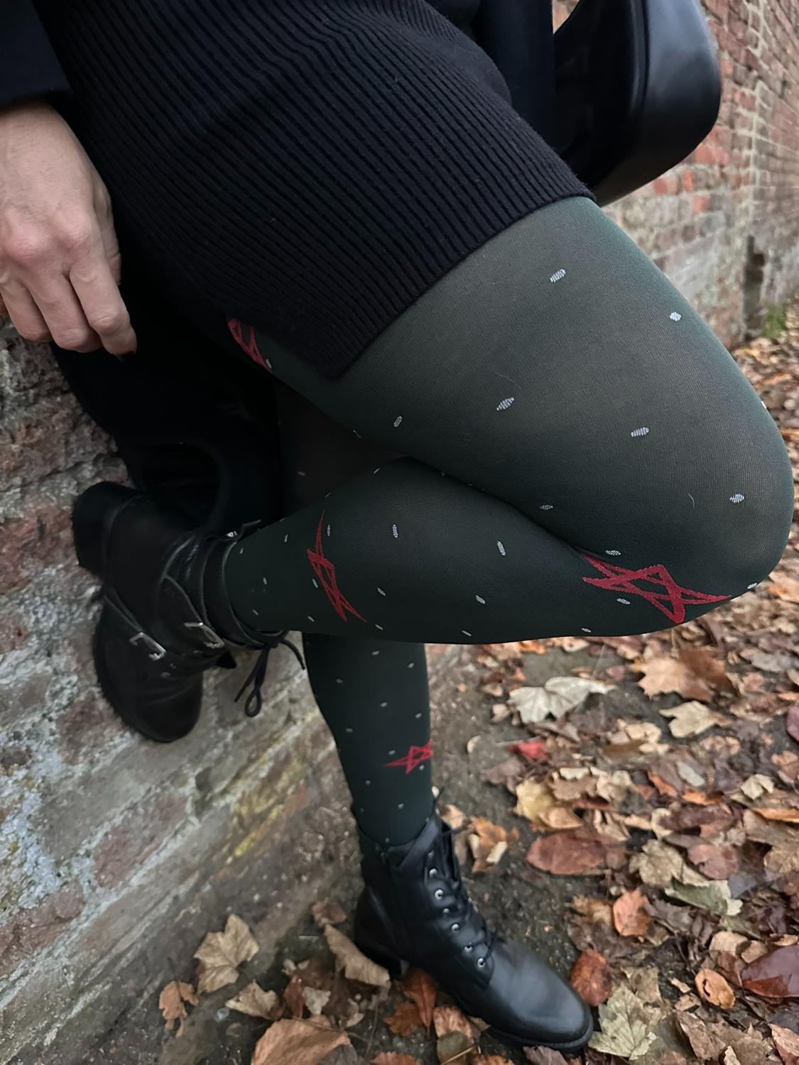 80 Denier Opaque Tights - Woodland Magick